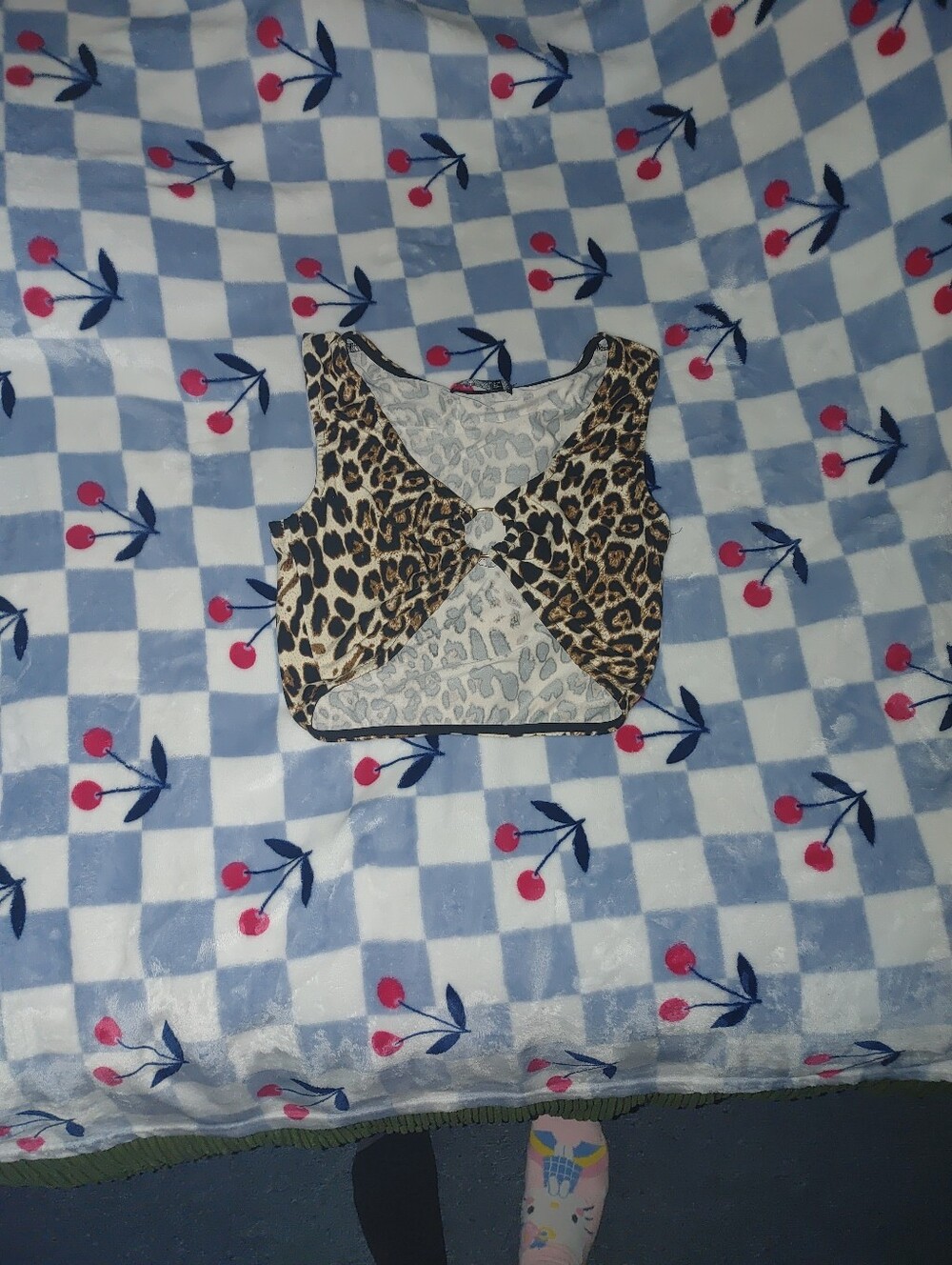 Leopard Print Crop Tank Top - Brown